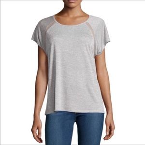 Vince Raglan Mesh Insert Jersey Heather Grey Top